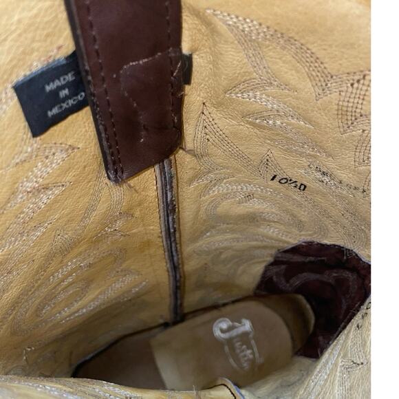 Vintage Justin Brown Leather Western Cowboy Boots 1564    Size: 10.5D - Picture 7 of 8